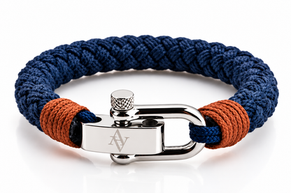 Braided Leather Bracelet with Gunmetal Clasp & Engraved Charm