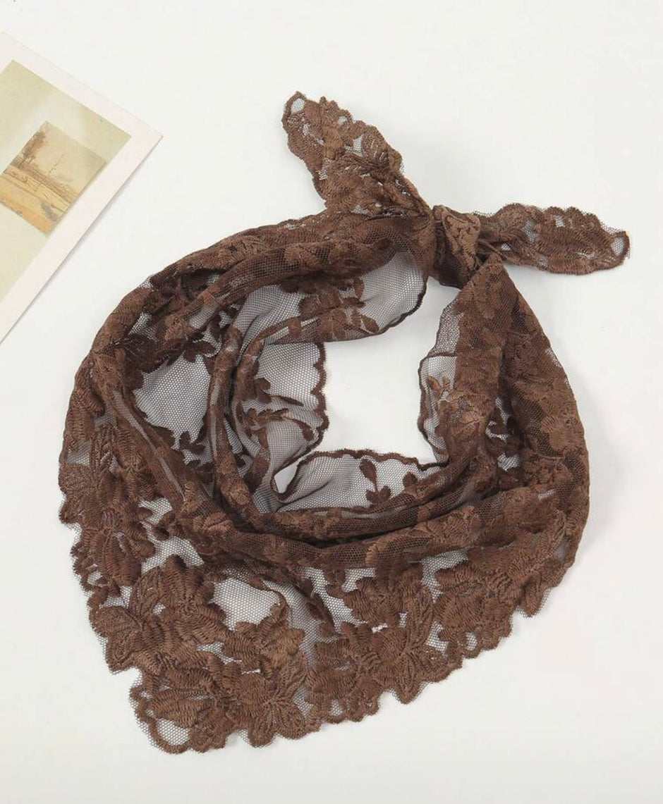 BROWN  LACE HEAD AND WAIST